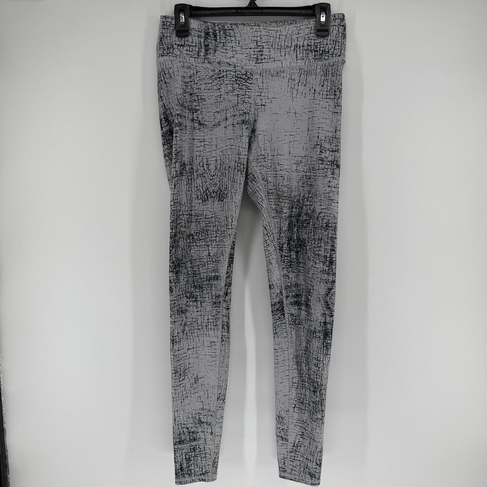 ALO Yoga Tech Lift Airbrush Full-Length Performance Leggings In Crackle Gray LG